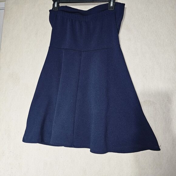 Babydoll Mini Halter Dress Navy Blue With White Lace Sexy Vintage Style Short - Picture 9 of 9